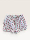 Short en coton blanc motif coquillages rose Kiabi taille 18 mois