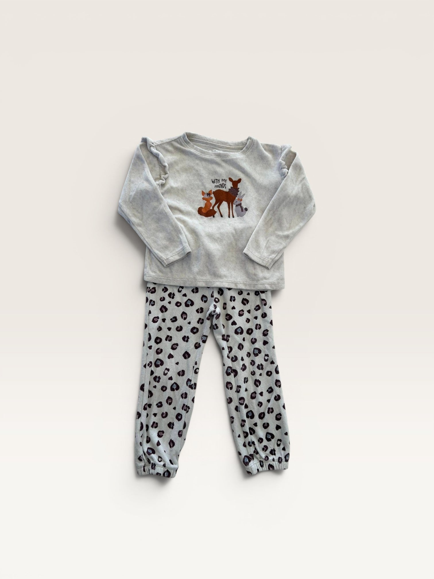 Pyjama 2 pièces hiver animaux motif léopard Gémo - taille 3 ans