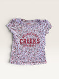 T-shirt manches courtes fleuri Creeks taille 3 ans