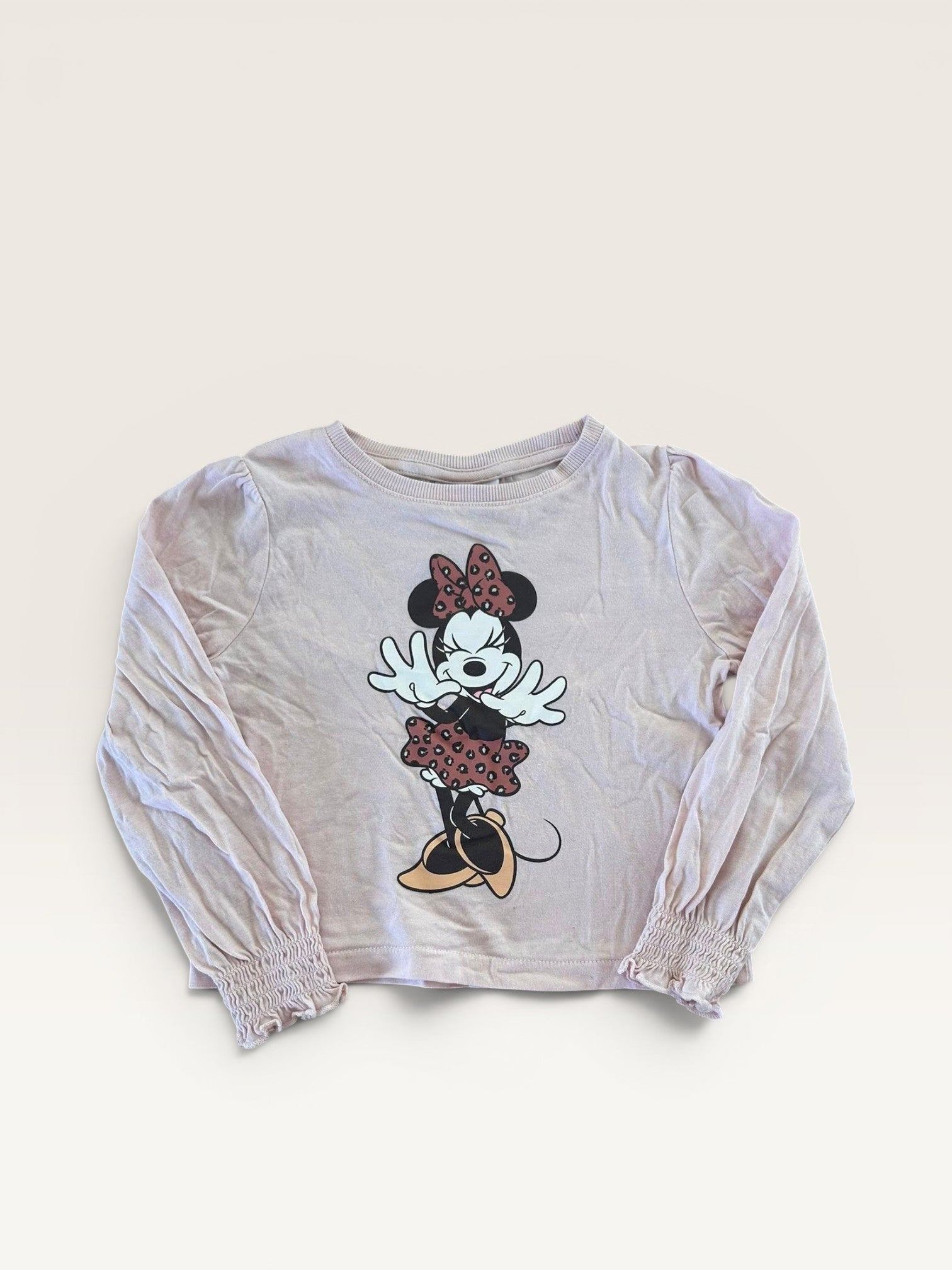 T-shirt manches longues rose Minnie taille 3 ans