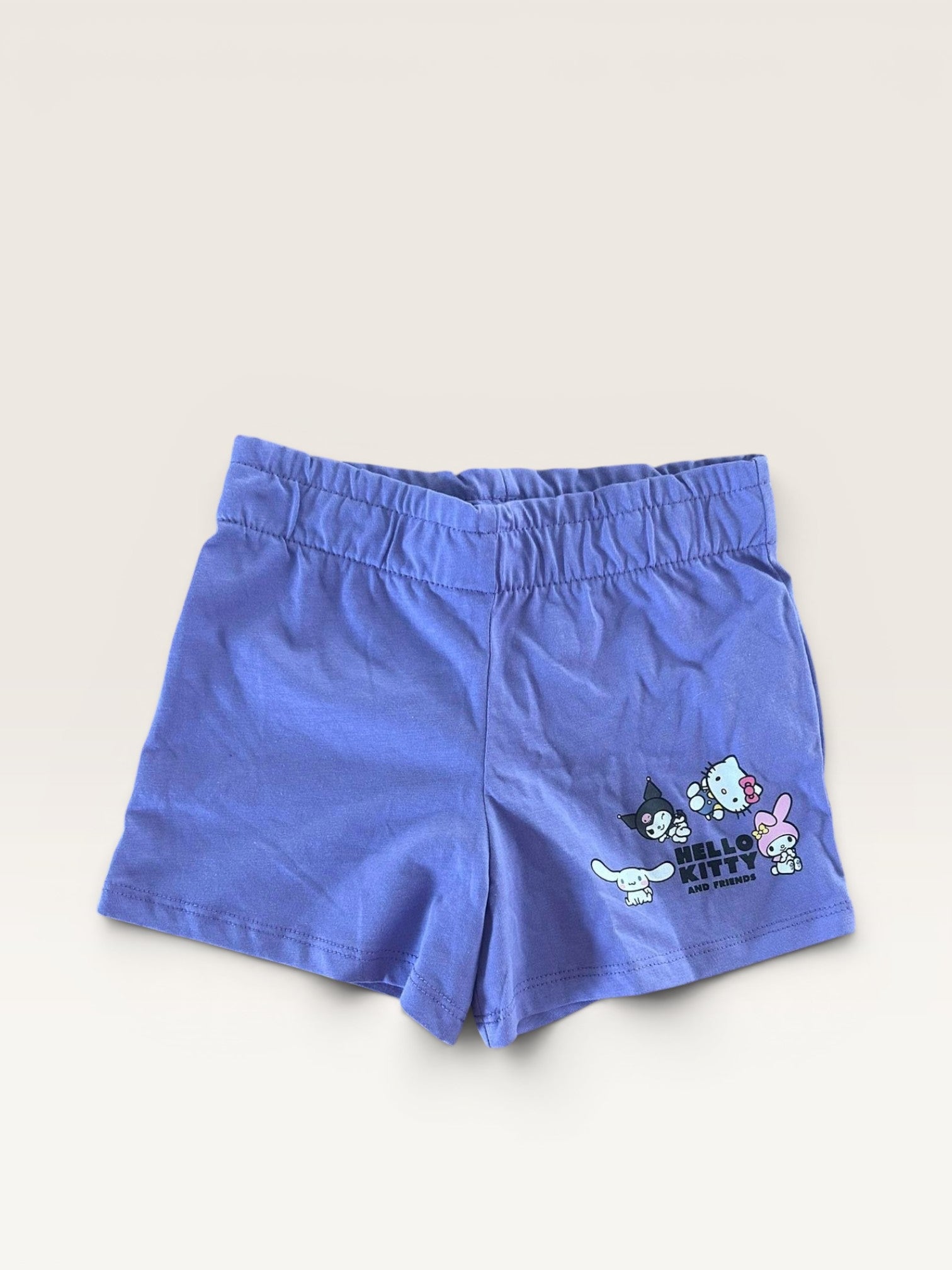 Short en coton violet Hello Kitty taille 3 ans
