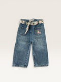 Jean large avec ceinture fleurie Lulu Castagnette taille 24 mois