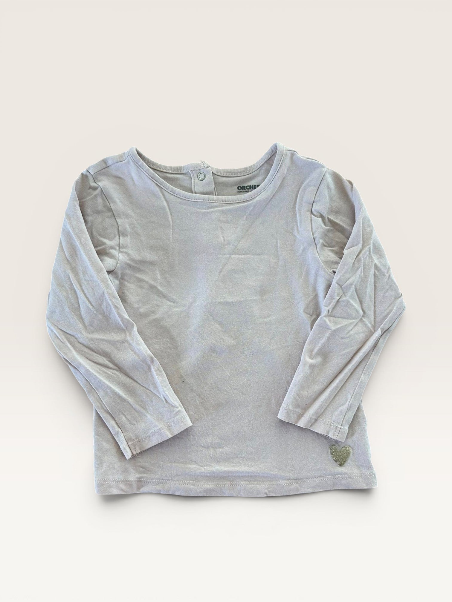 T-shirt manches longue rose clair Orchestra taille 36 mois