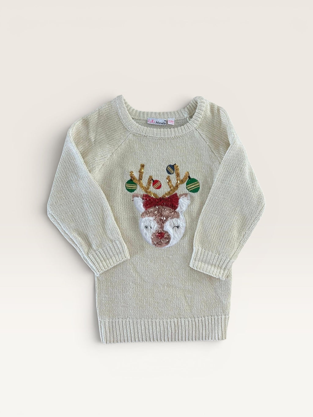 Robe en mailles thème Noel Lili Marelle - taille 3 ans