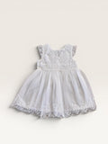 Robe de cérémonie blanche broderie fleurs et tulle Gémo taille 12 mois