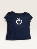 T-shirt manches courtes bleu marine avec motif pomme Kiabi taille 4 ans
