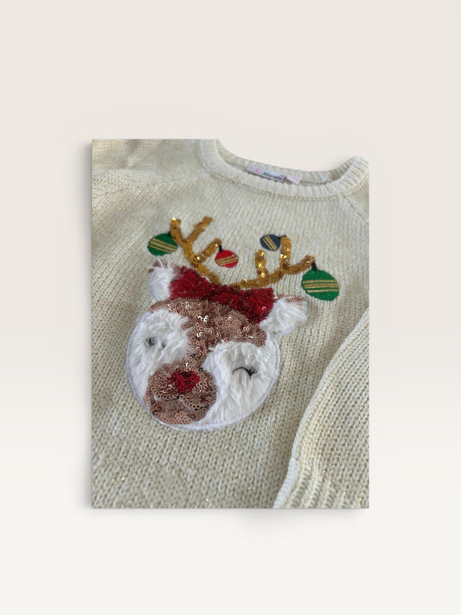 Robe en mailles thème Noel Lili Marelle - taille 3 ans