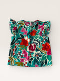 Blouse fleurie manches volantes Shein taille 10 ans