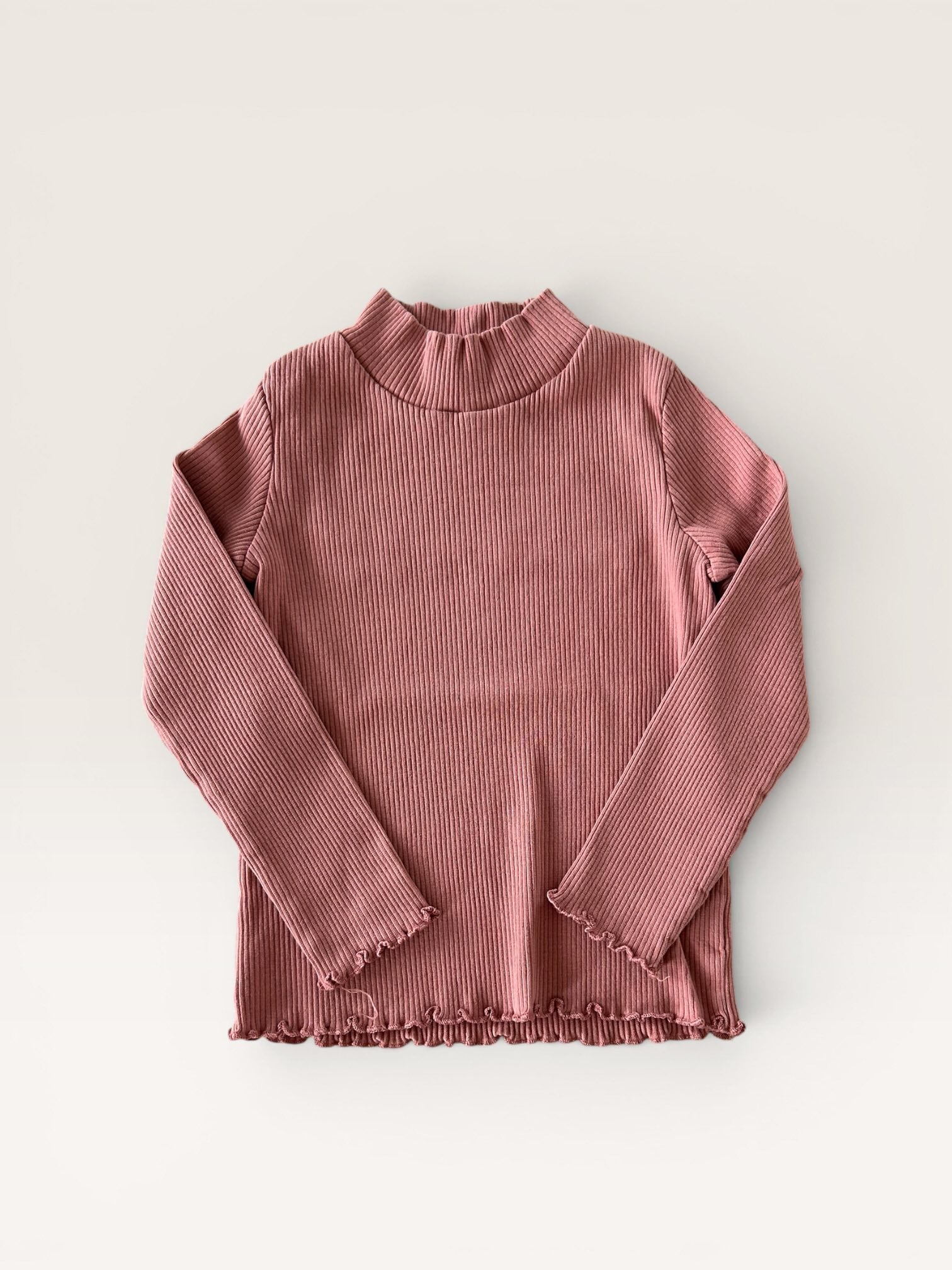Col roulé côtelé rose Kiabi taille 4 ans