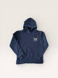 Sweat à capuche bleu marine motif papillon  U Essentiel taille 12 ans