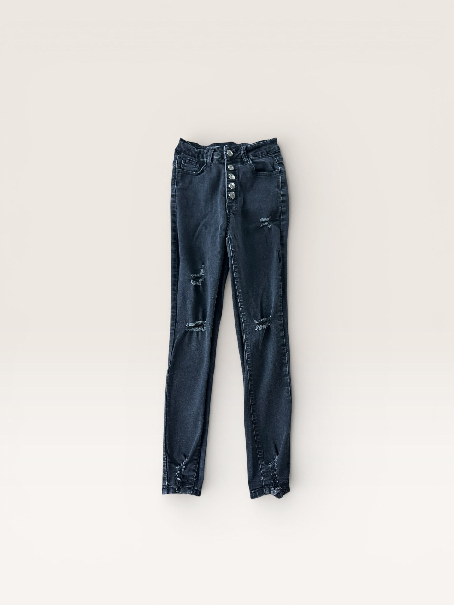 Jean skinny noir effet usé Shein taile XS/34