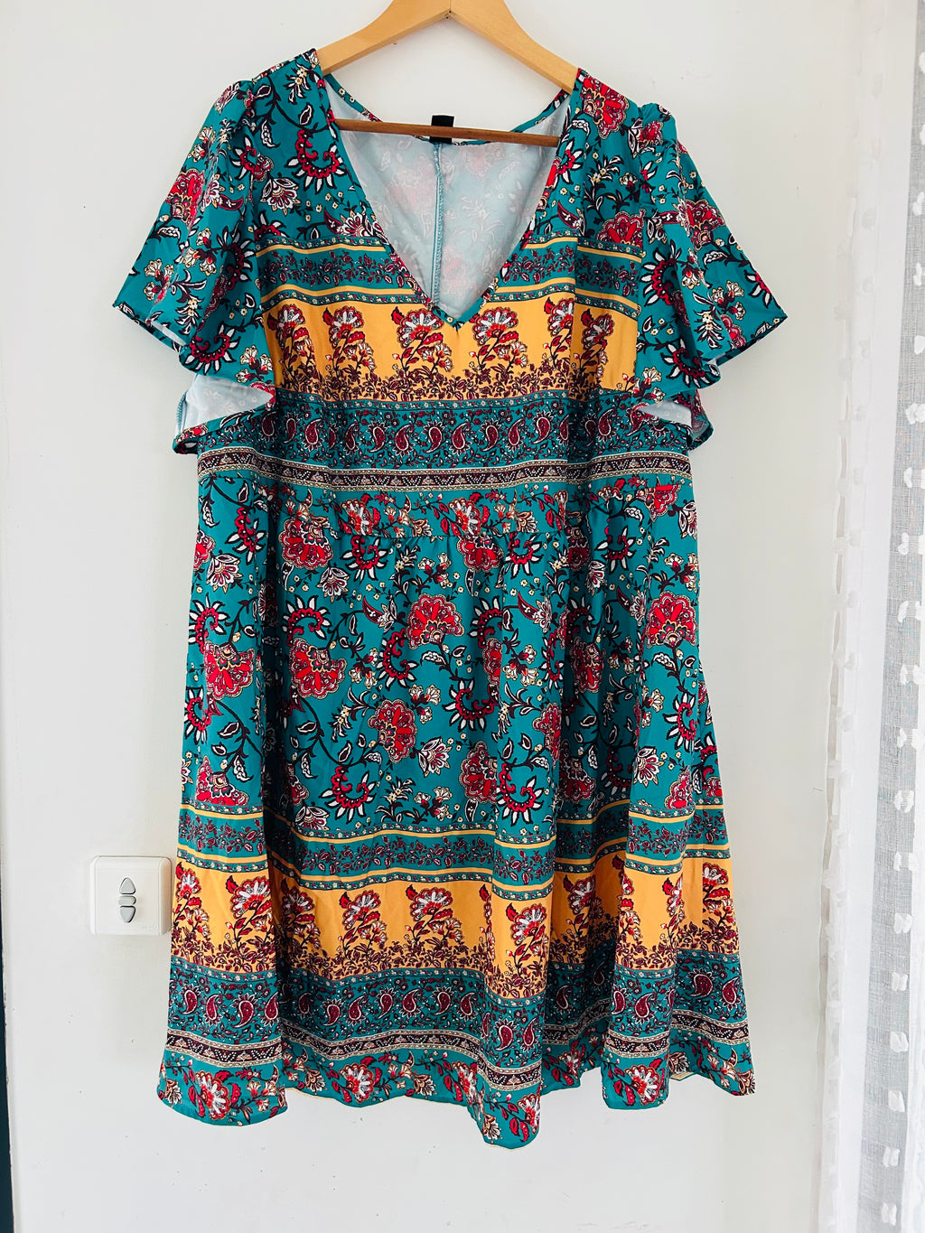 Robe ample et fluide manches courtes imprimé SHEIN taille 54