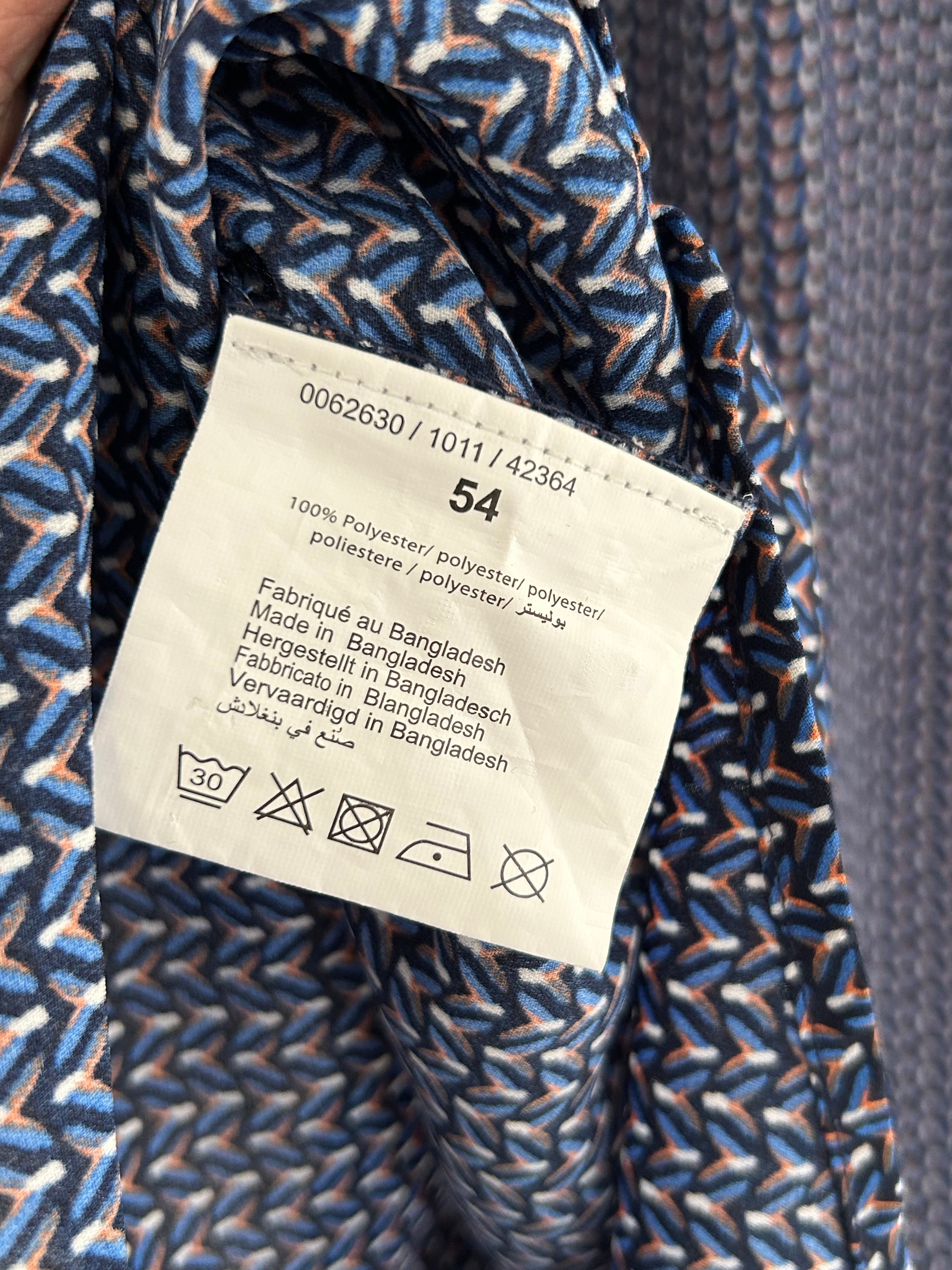 Blouse mousseline manches longues imprimé bleu Modavista taille 54