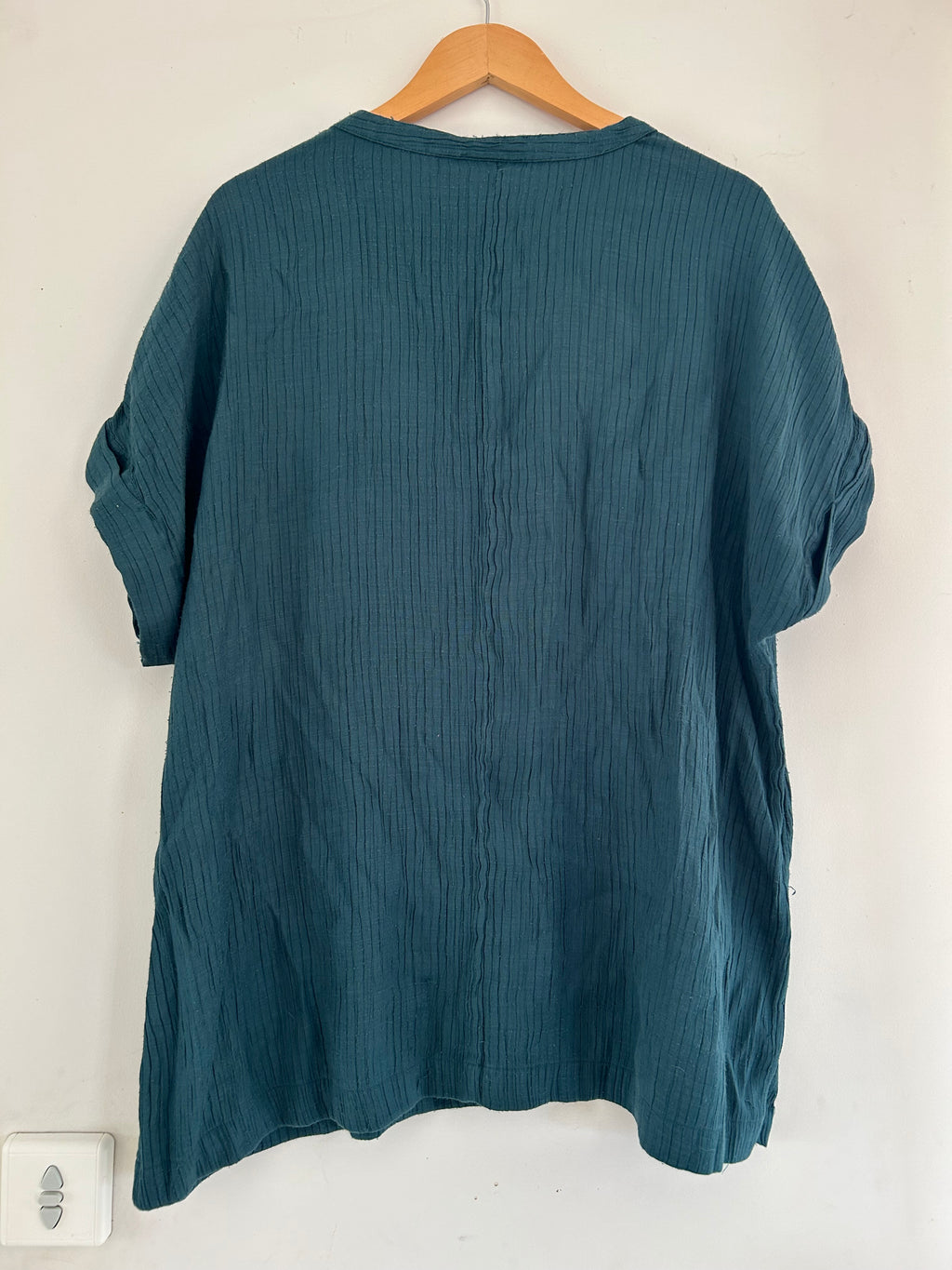 T-shirt ample manches courtes chauve souris bleu canard Kiabi taille 54/56