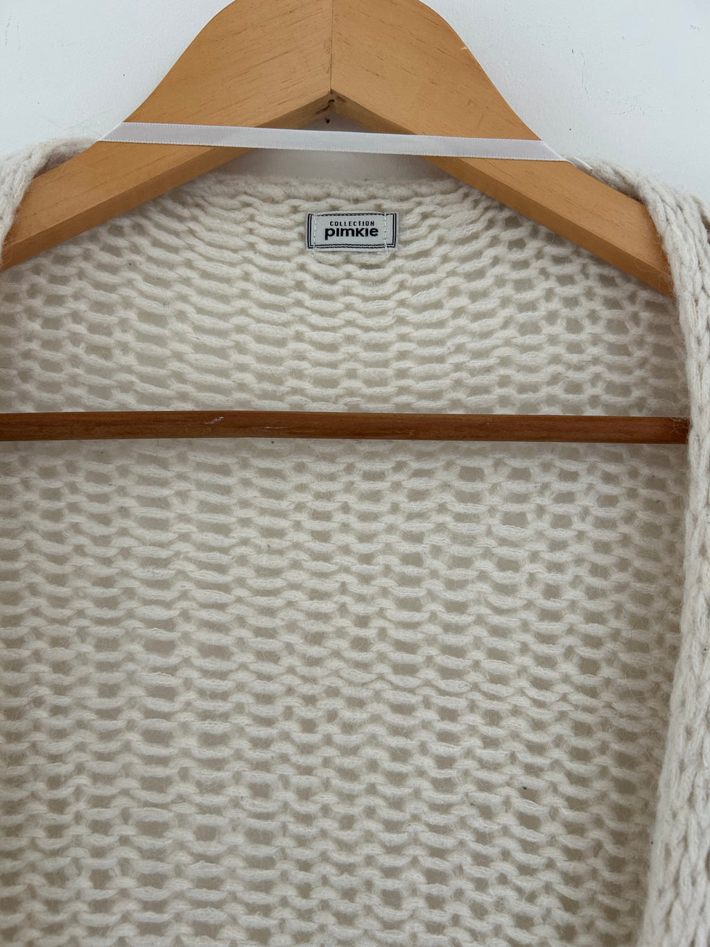 Gilet grosses mailles crème Pimkie taille M