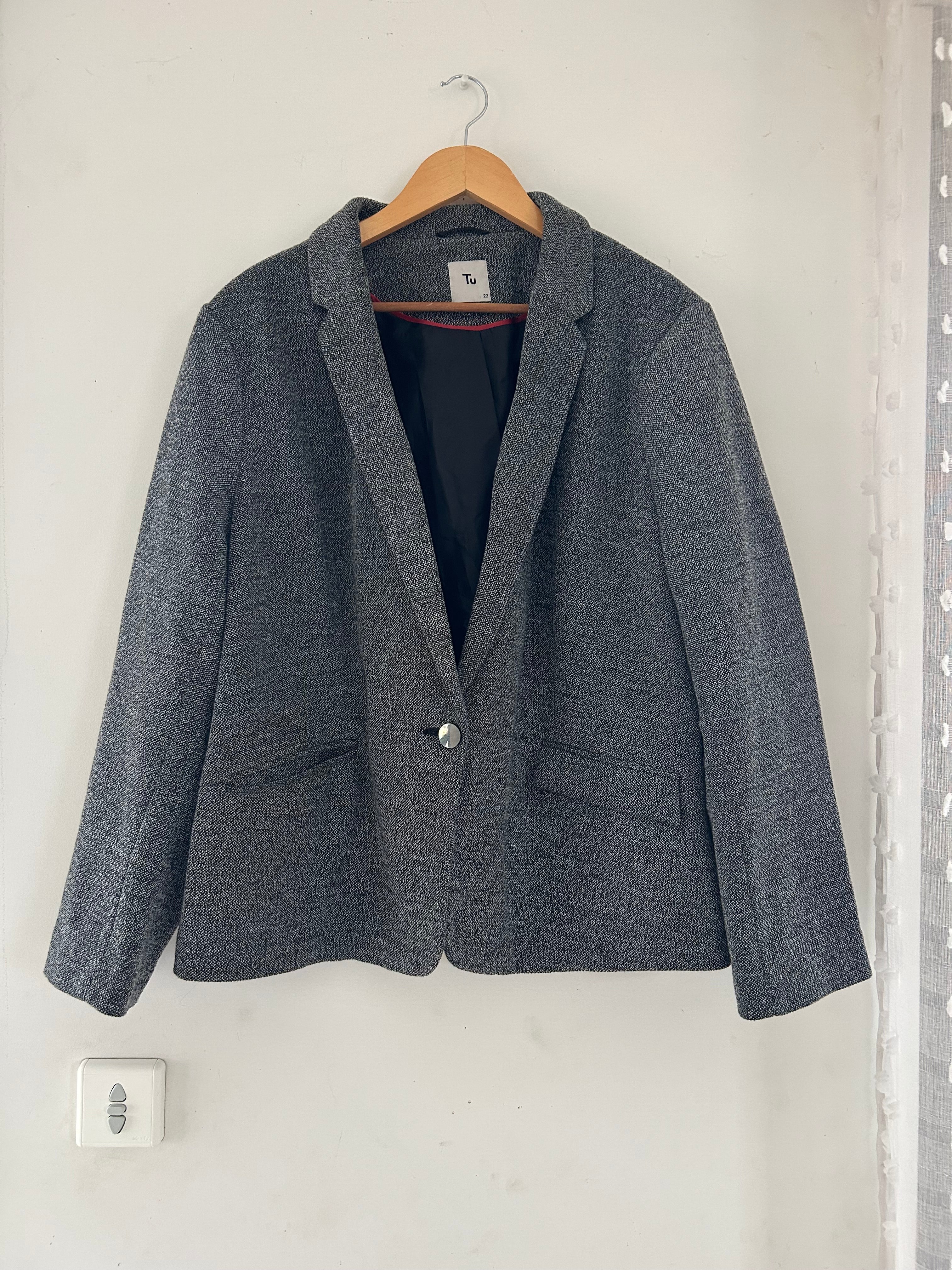 Veste blazer cintré gris TU taille 50/52