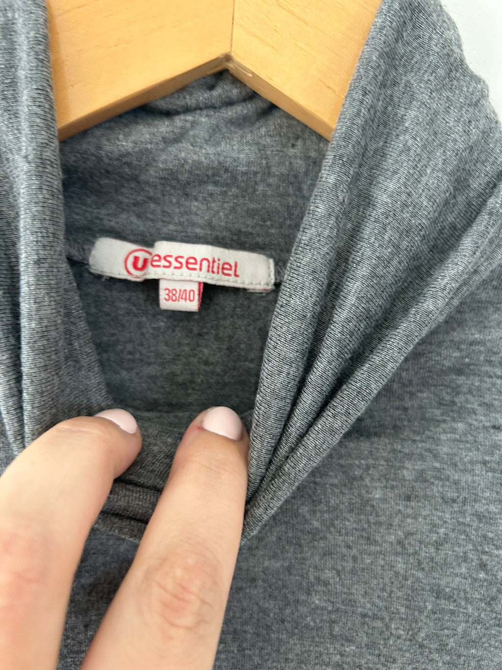 Sous-pull col roulé gris U Essentiel taille 38/40