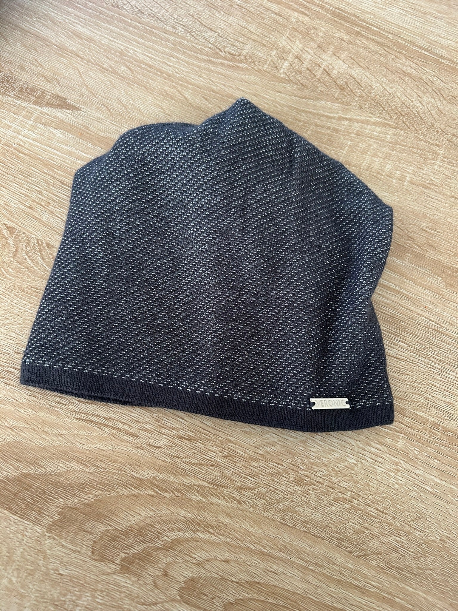 Bonnet gris pailleté intérieur polaire Veronic