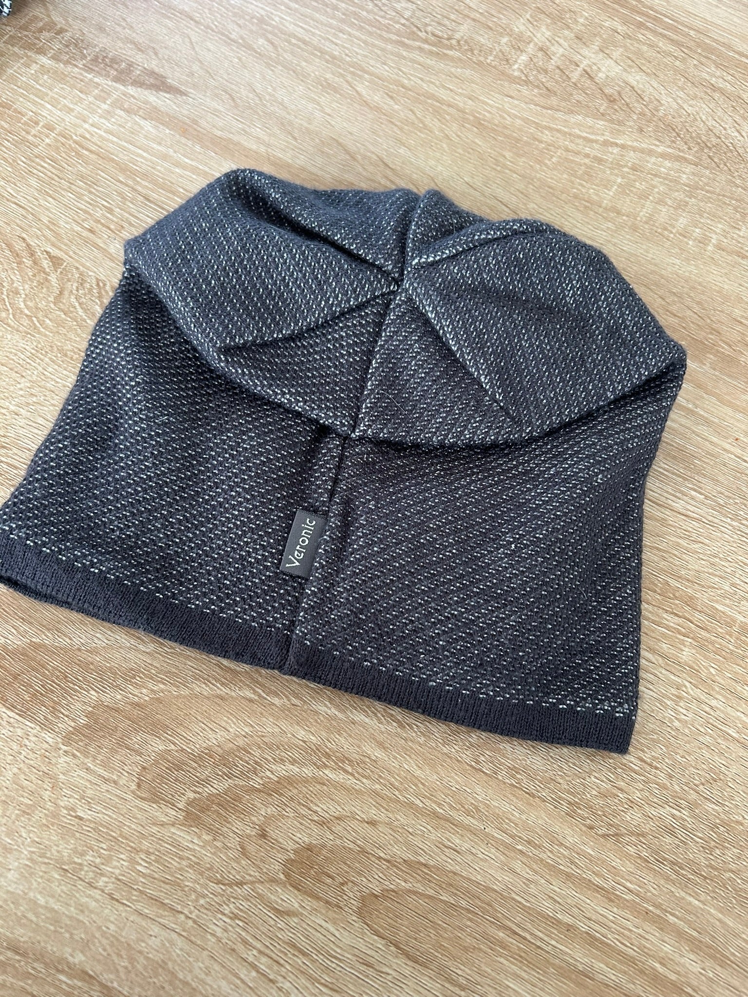 Bonnet gris pailleté intérieur polaire Veronic