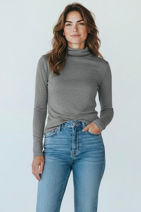 Sous-pull col roulé gris U Essentiel taille 38/40