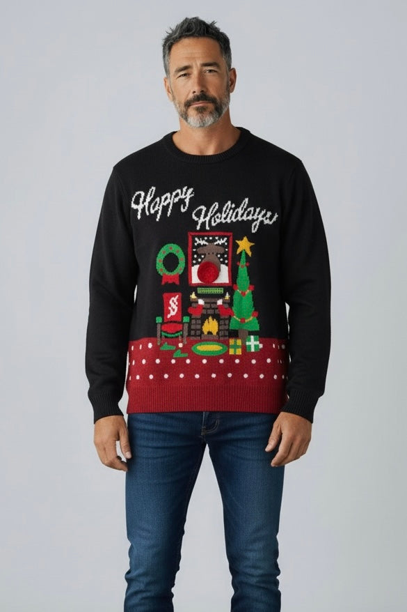Pull de Noel Seasons Greetings taille L