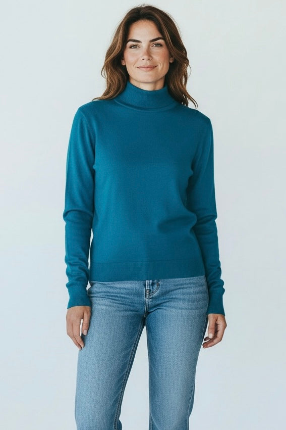 Pull col-roulé bleu Lemon Beret taille S/M