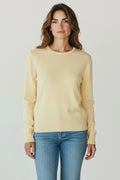 Pull fin jaune col rond taille 38