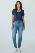 T-shirt manches courte bleu foncé taille 34/36